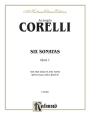 6つのソナタ・Op.1 （アルカンジェロ・コレッリ）(ヴァイオリン二重奏+ピアノ）【Six Sonatas, Opus 1】