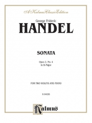 ソナタ・変ロ長調・Op.2・No.11  (ヘンデル)   (ヴァイオリン二重奏+ピアノ）【Sonata in B-flat Major, Opus 2, No. 11】