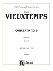 ヴァイオリン協奏曲・No.5（アンリ・ヴュータン） (ヴァイオリン+ピアノ）【Violin Concerto No. 5】