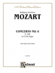 ヴァイオリン協奏曲・No.6・K.268（モーツァルト） (ヴァイオリン+ピアノ）【Violin Concerto No. 6, K. 268】