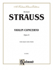 ヴァイオリン協奏曲・Op.8（リヒャルト・シュトラウス） (ヴァイオリン+ピアノ）【Violin Concerto, Opus 8】