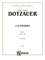 113の練習曲・Vol.1 (Nos. 1--34)（J. J. F. ドッツァウアー） (チェロ）【113 Studies, Volume I (Nos. 1--34)】