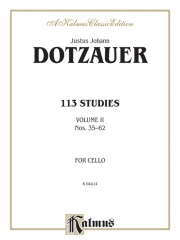 113の練習曲・Vol.2 (Nos. 35--62)（J. J. F. ドッツァウアー） (チェロ）【113 Studies, Volume II (Nos. 35--62)】