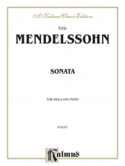 ソナタ（フェリックス・メンデルスゾーン）（ヴィオラ+ピアノ）【Sonata】