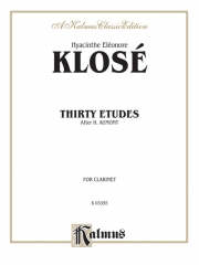 30の練習曲（イアサント・クローゼ） (クラリネット）【Thirty Etudes after H. Aumont】