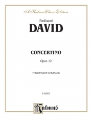小協奏曲・Op.12（フェルディナント・ダヴィッド） (バスーン+ピアノ）【Concertino, Opus 12】