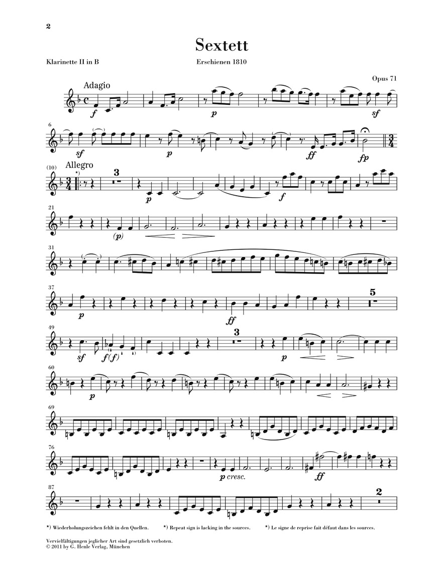 六重奏曲・変ホ長調・Op.71（ベートーヴェン） (木管六重奏