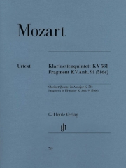 クラリネット五重奏曲（モーツァルト）(クラリネット五重奏)【Clarinet Quintet A Major K581 And Fragment K.Anh. 91 (516C】