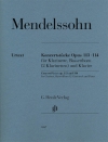 演奏会用小品・Op.113＆114（フェリックス・メンデルスゾーン）(クラリネット二重奏+ピアノ)【Concert Pieces Op. 113 And 114】