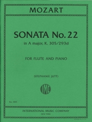 ソナタ・No.22・イ長調・K. 305/293d（モーツァルト）(フルート+ピアノ）【Sonata No. 22 in A major, K. 305/293d】