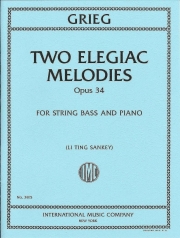 2つの悲しい旋律・Op.34（エドヴァルド・グリーグ） (ストリングベース+ピアノ）【Two Elegiac Melodies, Opus 34】