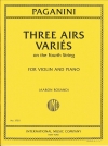 第4弦のための3つの主題と変奏（ニコロ・パガニーニ） (ヴァイオリン+ピアノ）【Three airs varies on the Fourth String】