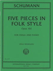 民謡風の５つの小品・Op.102（ロベルト・シューマン）（ヴィオラ+ピアノ）【Five Pieces in Folk Style, Opus 102】