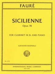 シシリエンヌ・Op.78（ガブリエル・フォーレ）（クラリネット+ピアノ）【Sicilienne, Opus 78】