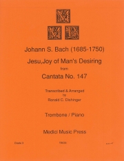 主よ人の望みの喜びよ（バッハ）(トロンボーン+ピアノ）【Jesu, Joy of Man's Desiring】