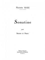 ソナチネ（ピエレット・マリ）(バスーン+ピアノ）【Sonatine】