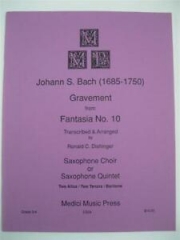 グラーヴマン「幻想曲・No.10」より（バッハ）(サックス五重奏）【Gravement from Fantasia No. 10】