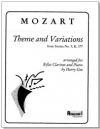 主題と変奏・K. 377（モーツァルト）(クラリネット+ピアノ）【Theme and Variations, K. 377】