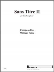 無題・2（ウィリアム・プライス）(アルトサックス）【Sans Titre II】
