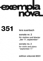 ソナタ・No.2（レーラ・アウエルバッハ）(ヴァイオリン+ピアノ）【Sonata No. 2 “September 11”】