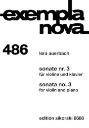 ソナタ・No.3（レーラ・アウエルバッハ）(ヴァイオリン+ピアノ）【Sonata No. 3】