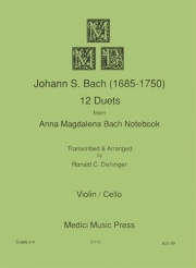 12のデュエット（バッハ）(弦楽二重奏）【12 Duets from the Anna Magdalena Bach Notebook】