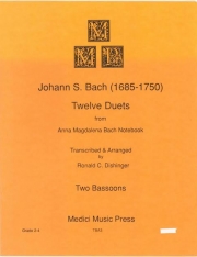 12のデュエット（バッハ）（バスーン二重奏）【12 Duets from the Anna Magdalena Bach Notebook】