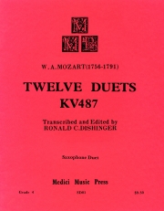 12のデュエット・KV487（モーツァルト）（アルトサックス二重奏）【12 Duets, KV487】