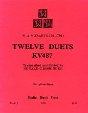 12のデュエット・KV487（モーツァルト）（アルトサックス二重奏）【12 Duets, KV487】