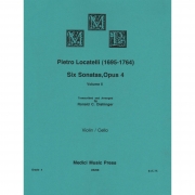 6つのソナタ・Op.4・Vol.2（ピエトロ・ロカテッリ）（弦楽二重奏）【6 Sonatas, Op. 4 (from 18th Century), Vol. 2 (4-6)】
