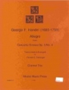 アレグロ「コンチェルト・グロッソ・Op.3・No.4」より (ヘンデル) (クラリネット三重奏）【Allegro from Concerto Grosso, Op. 3, No. 4】