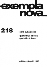 フルート四重奏曲 (ソフィア・グバイドゥーリナ) (フルート四重奏）【Quartet For 4 Flutes】