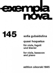 ホケトゥス風に   (ソフィア・グバイドゥーリナ)（ヴィオラ+バスーン+ピアノ）【Quasi Hoquetus】