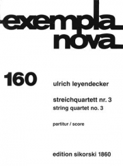弦楽四重奏・No.3（ウルリヒ・レインデッカー） (弦楽四重奏）【String Quartet No. 3】