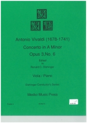 協奏曲・イ短調・Op.3・No.6（アントニオ・ヴィヴァルディ）（ヴィオラ+ピアノ）【Concerto in A Minor Op.3 No.6】