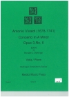 協奏曲・イ短調・Op.3・No.6（アントニオ・ヴィヴァルディ）（ヴィオラ+ピアノ）【Concerto in A Minor Op.3 No.6】