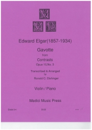 ガヴォット・Op.10・No.3（エドワード・エルガー）（ヴァイオリン+ピアノ）【Gavotte from Contrasts, Op.10 No.3】