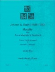 ミュゼット（バッハ）(ヴァイオリン三重奏）【Musette from AMB Notebook】