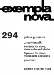 9つの小品（ヤコフ・グバノフ）（オーボエ+チェロ+ピアノ）【Nine Pieces】