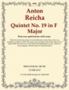 五重奏曲・No.19・ヘ長調（アントン・ライヒャ）（木管五重奏）【Quintet #19 in F Major】