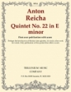 五重奏曲・No.22・ホ短調（アントン・ライヒャ）（木管五重奏）【Quintet No. 22 in E minor】