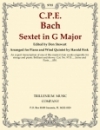 六重奏曲・ト長調（カール・フィリップ・エマヌエル・バッハ）（木管五重奏+ピアノ）【Sextet in G Major】