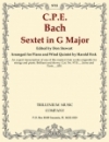 六重奏曲・ト長調（カール・フィリップ・エマヌエル・バッハ）（木管五重奏+ピアノ）【Sextet in G Major】