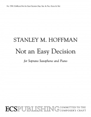 Not an Easy Decision（スタンリー・ホフマン）（ソプラノサックス+ピアノ）