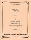 ワルツ (フランシス・プーランク) (金管五重奏)【Valse】
