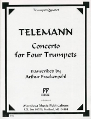 4本のトランペットのための協奏曲 （テレマン） (トランペット四重奏)【Concerto for Four Trumpets】