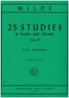 25の練習曲・Op.24（ルートヴィヒ・ミルデ）（バスーン）【25 Studies in Scales and Chords Opus 24】