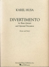 金管の為のディヴェルティメント（カレル・フサ）（金管五重奏）【Divertimento for Brass and Percussion】