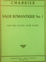 ロマンティックなワルツ・第1番（エマニュエル・シャブリエ）（ピアノ二重奏）【Valse Romantique No. 1】