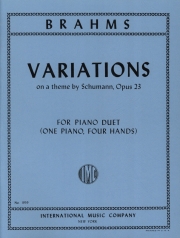シューマンの主題による変奏曲・Op.23 (ヨハネス・ブラームス)（ピアノ二重奏）【Variations (on a theme by Schumann), Opus 23】